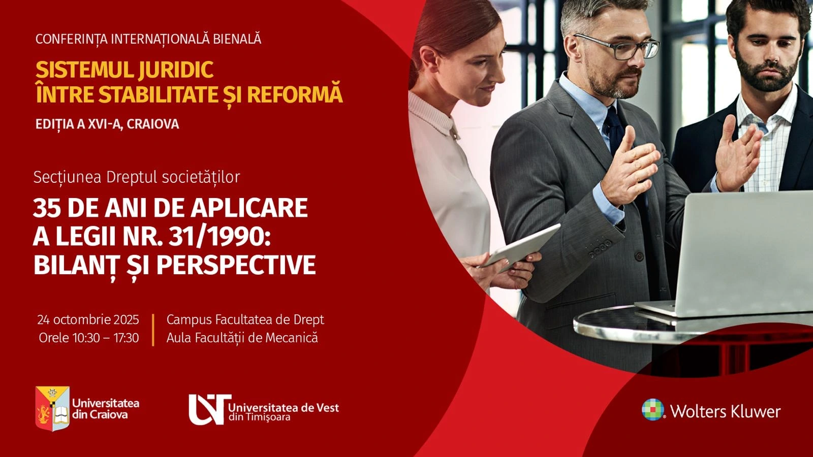 Participare la Conferința internațională bienală „Sistemul juridic între stabilitate și reformă” – Ediția a XVI-a